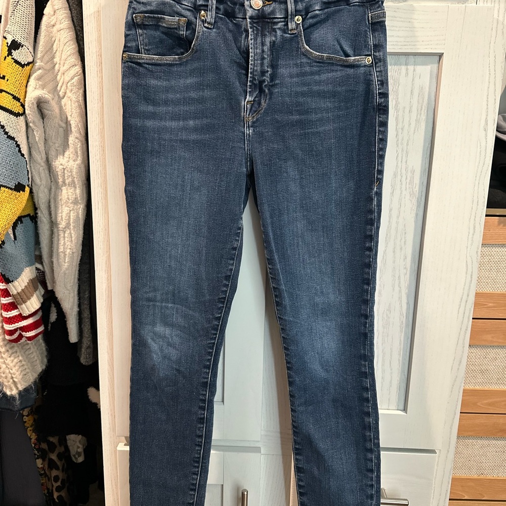 Good American Dark Wash Skinny Jeans